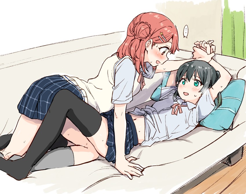 uehara ayumu and takasaki yu (love live! and 2 more) drawn by itsuki_kuro
