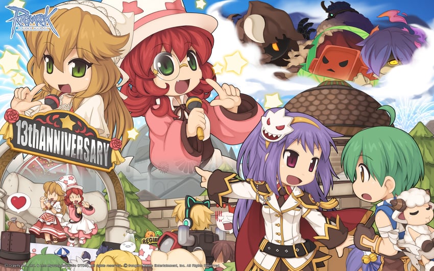 genetic, poporing, super novice, drops, amistr, and 7 more (ragnarok online) drawn by yuichirou