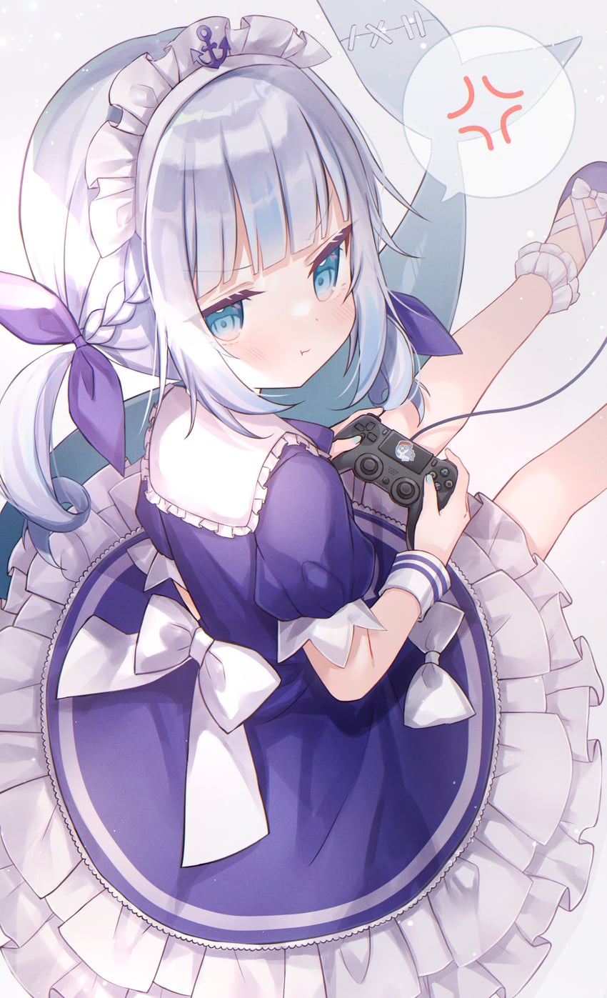 gawr gura, minato aqua, and bloop (hololive and 1 more) drawn by shouu-kun