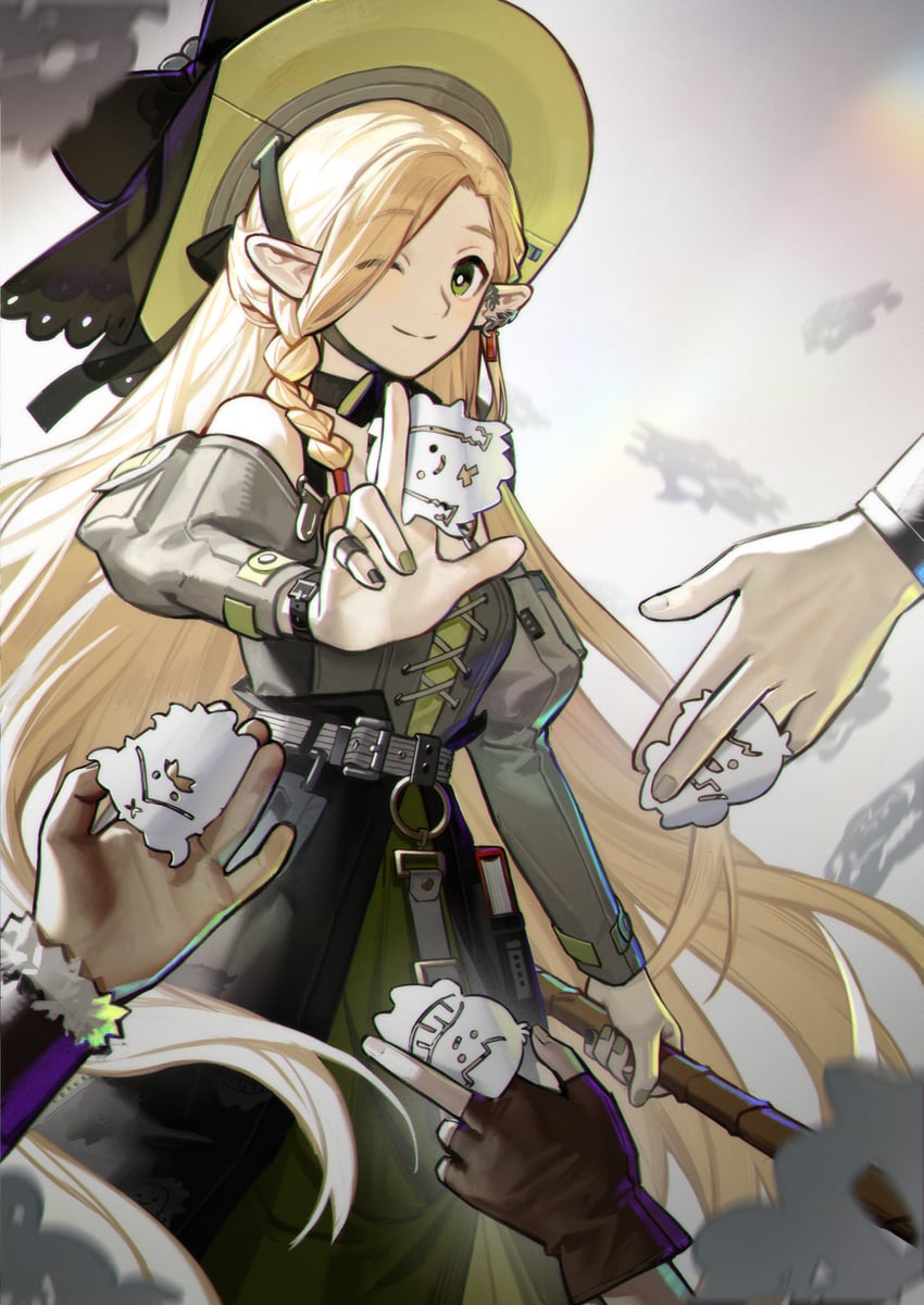 marcille donato, laios touden, senshi, and chilchuck tims (arknights and 1 more) drawn by five-fall