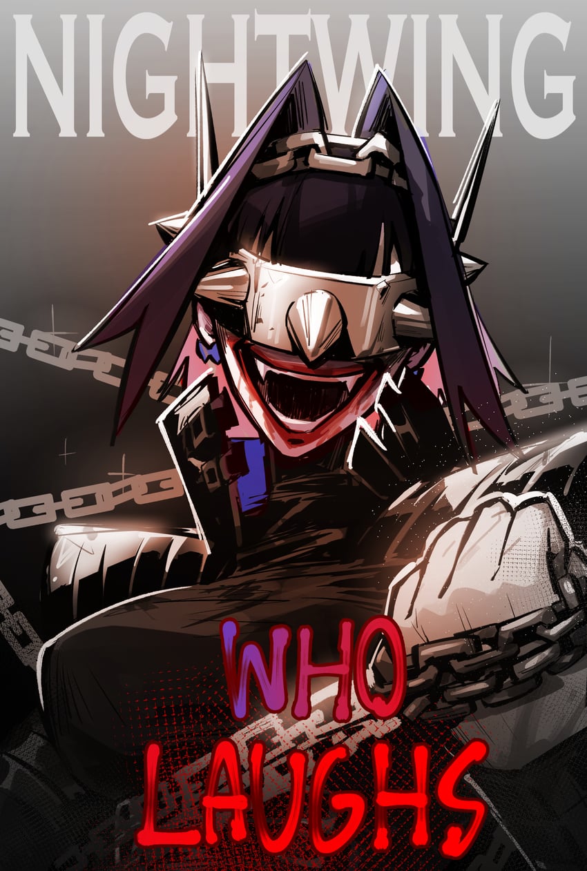 ouro kronii, batman, and the batman who laughs (hololive and 3 more) drawn by adarin