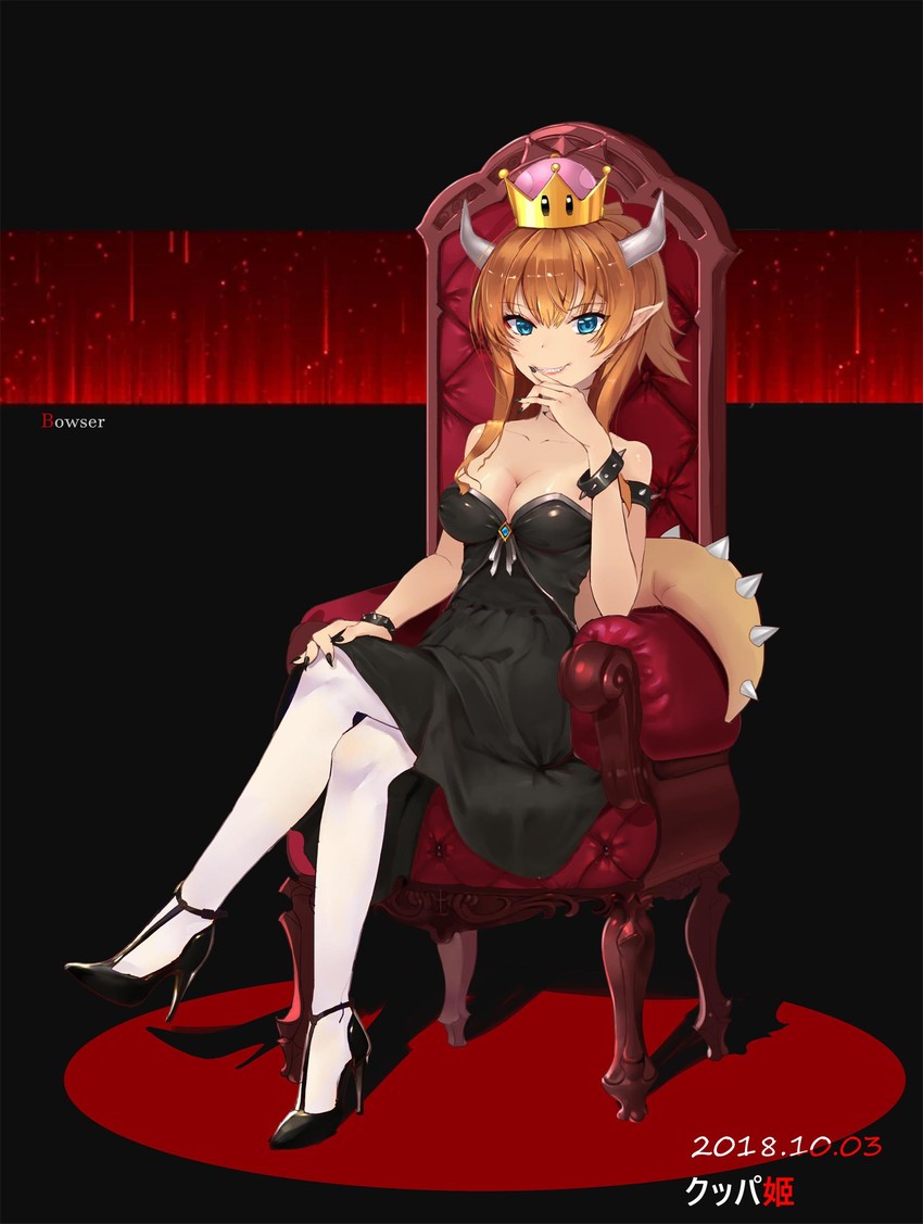 bowsette (mario and 1 more) drawn by madao_desu
