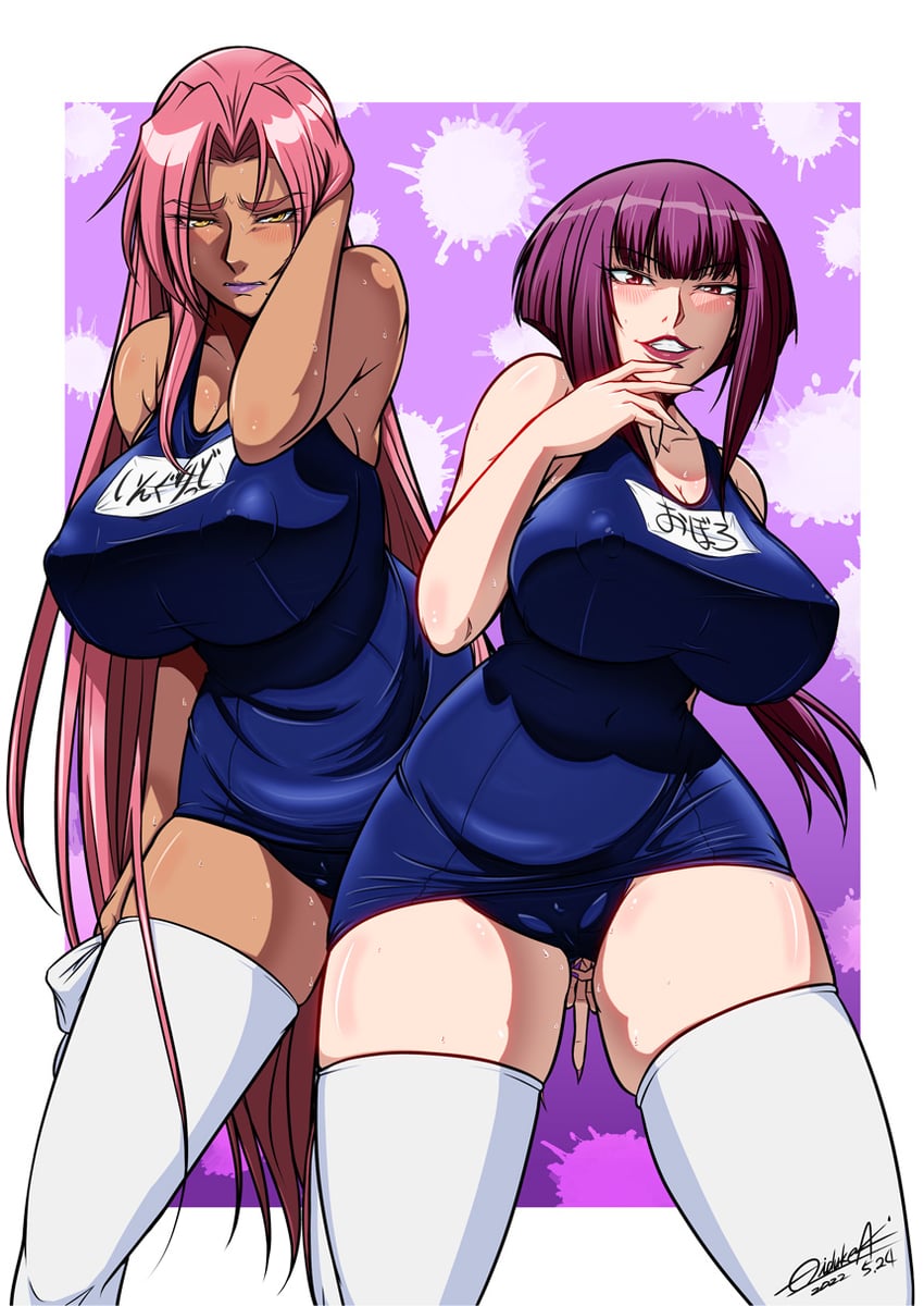 ingrid and oboro (taimanin and 2 more) drawn by hizuekeaki