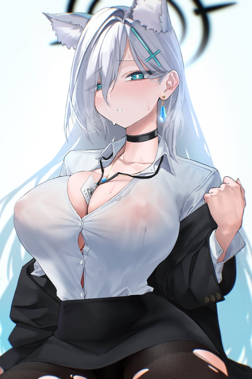 shiroko and shiroko terror (blue archive) drawn by kazane-wind