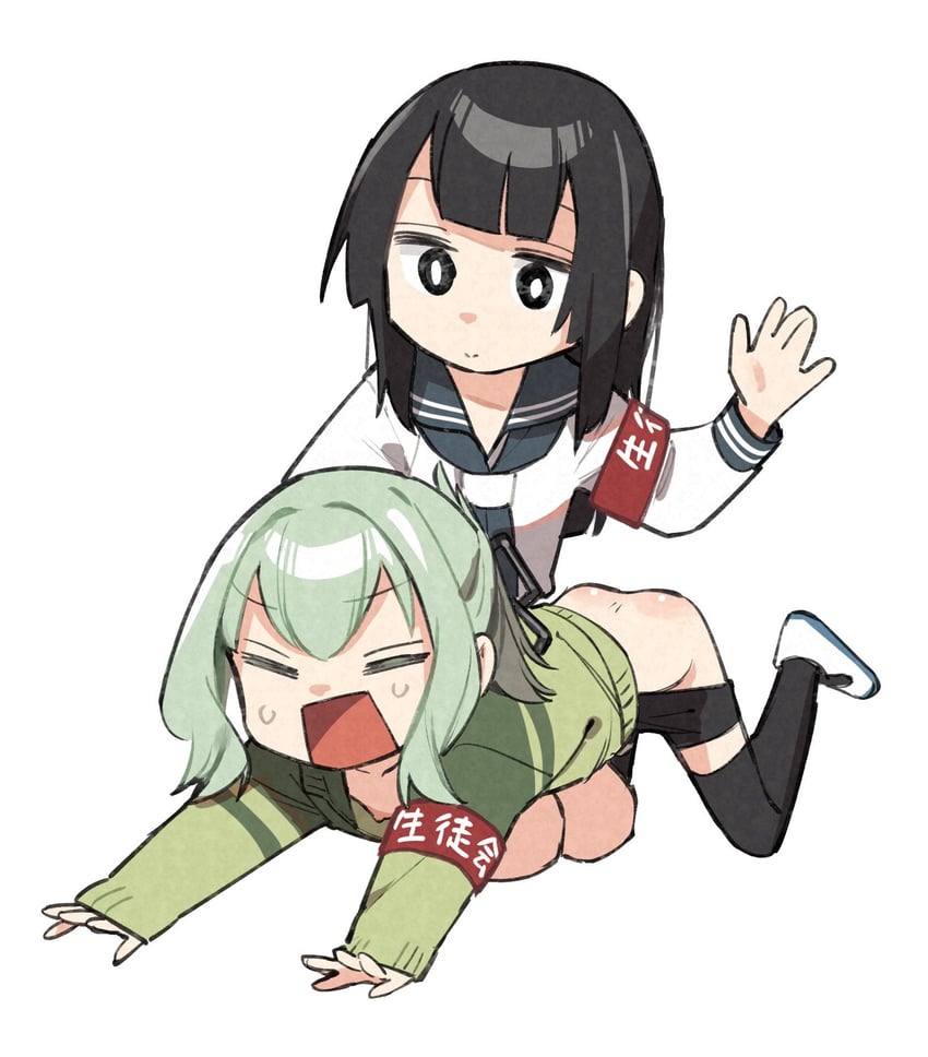 otori tan and terui arisu (seitokai ni mo ana wa aru!) drawn by muchi_maro