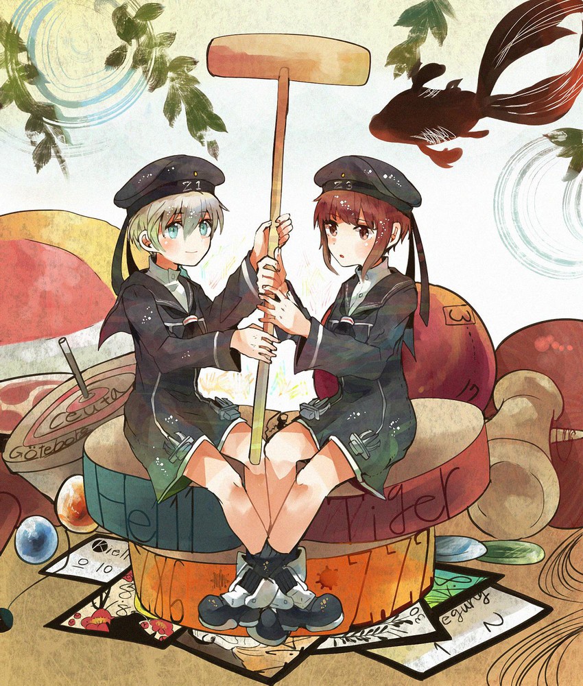z1 leberecht maass and z3 max schultz (kantai collection) drawn by itomugi-kun