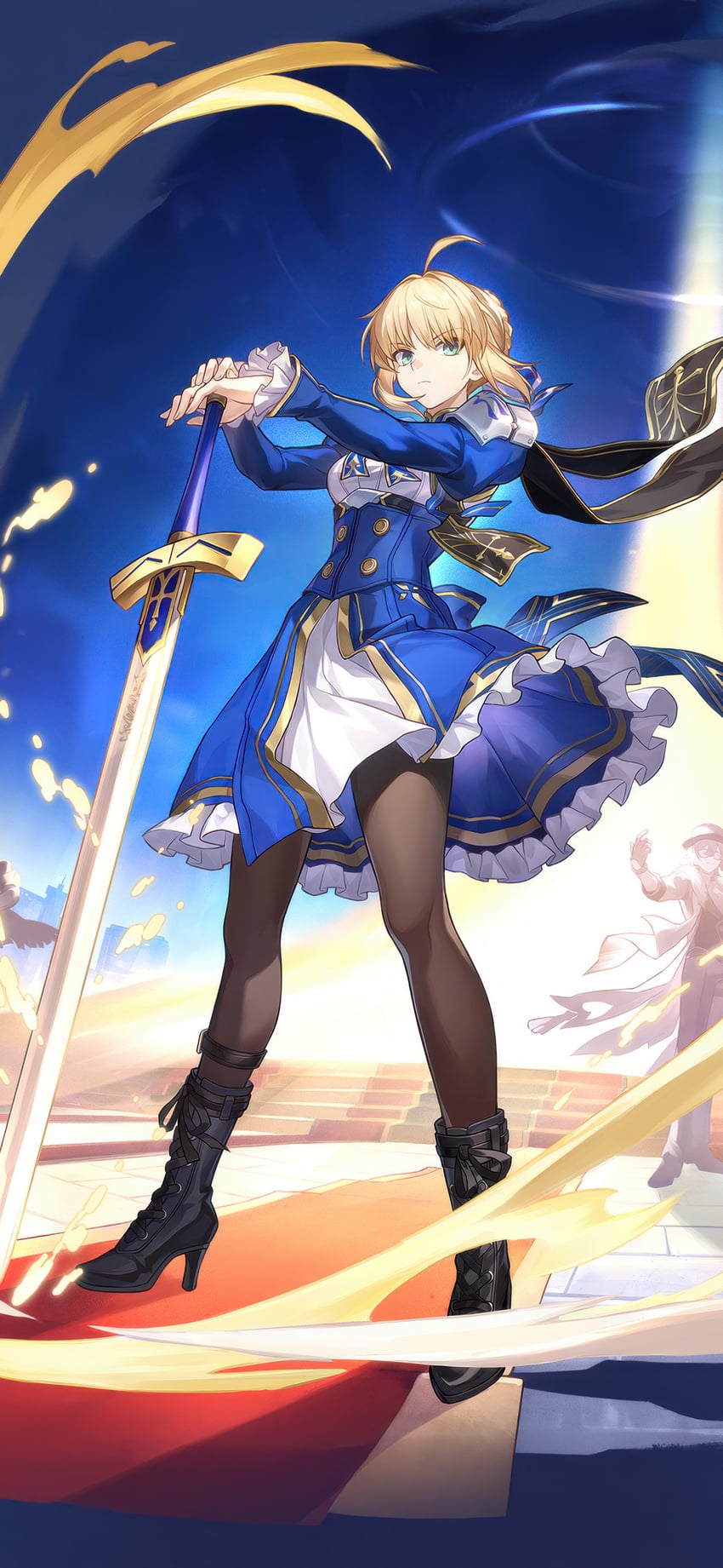 artoria pendragon, saber, and aventurine (fate and 2 more)