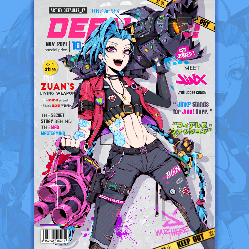 jinx (league of legends and 1 more) drawn by defaultz