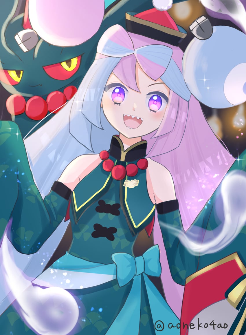 flutter mane and iono (pokemon and 1 more) drawn by aoneko4ao_(edwf7745)