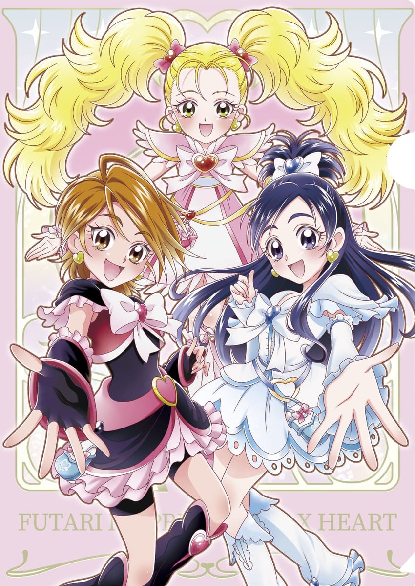 misumi nagisa, yukishiro honoka, cure black, cure white, kujou hikari, and 1 more (precure and 2 more)