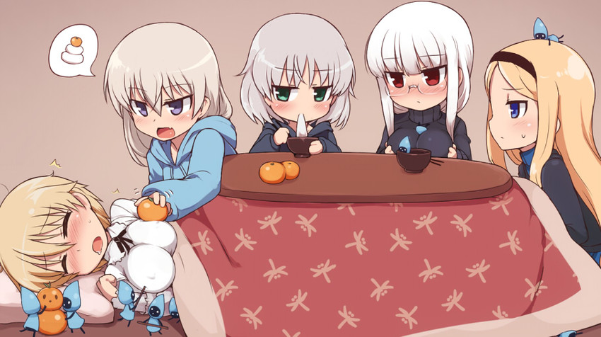 sanya v. litvyak, eila ilmatar juutilainen, nikka edvardine katajainen, heidimarie w. schnaufer, aleksandra i. pokryshkin, and 1 more (world witches series and 2 more) drawn by null_(nyanpyoun)