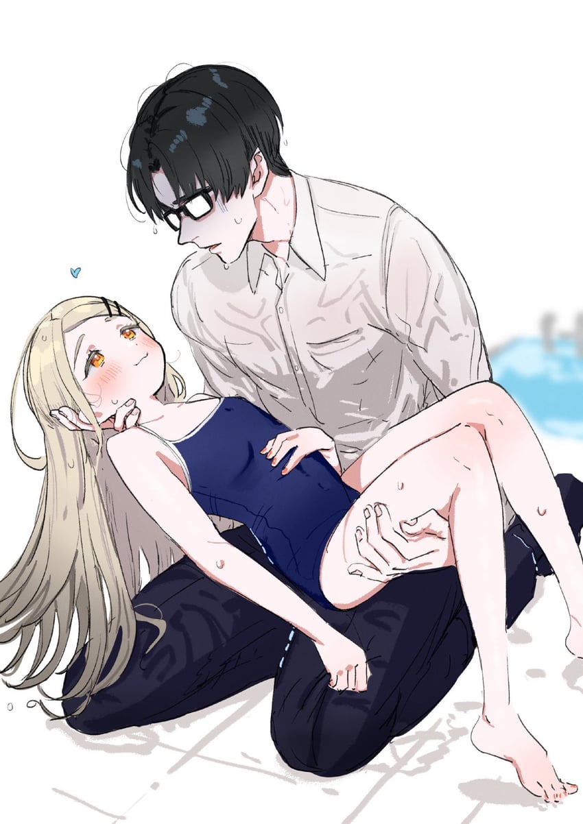 producer and shinosawa hiro (idolmaster and 1 more) drawn by kasasagi_(futagodori888)