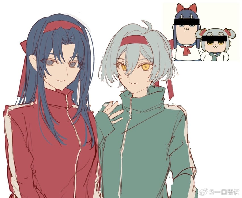 popuko, pipimi, izumi iori, and isumi haruka (poptepipic and 1 more) drawn by accookie