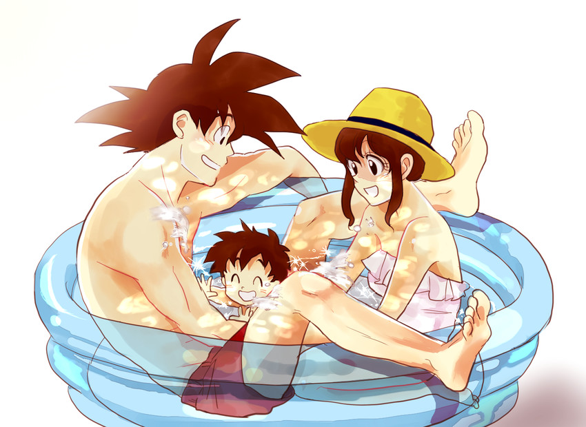 son goku, son gohan, and chi-chi (dragon ball and 1 more) drawn by arch_lapin