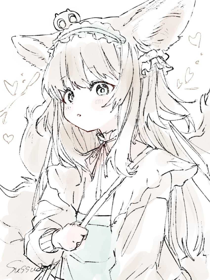suzuran and heixiu (arknights and 1 more) drawn by sutoa