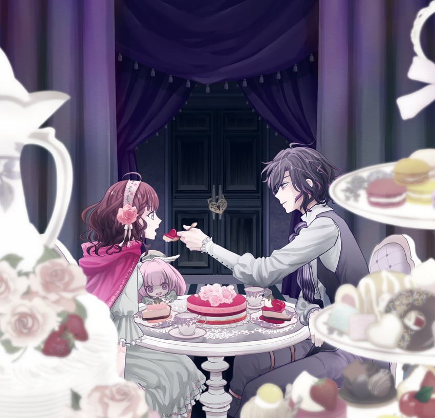ani inako, mare selen el phiriazar, and kyuaran (dame x prince) drawn by majiko_2