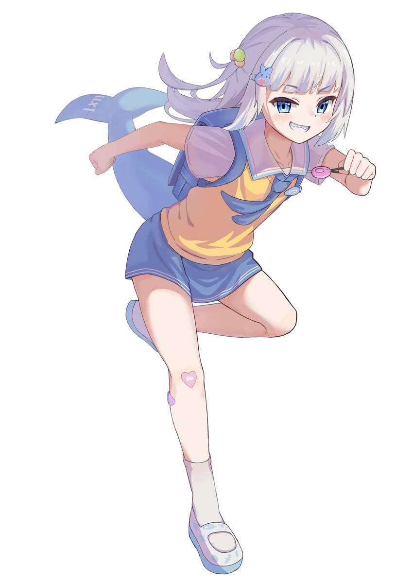 gawr gura (hololive and 1 more) drawn by hsh