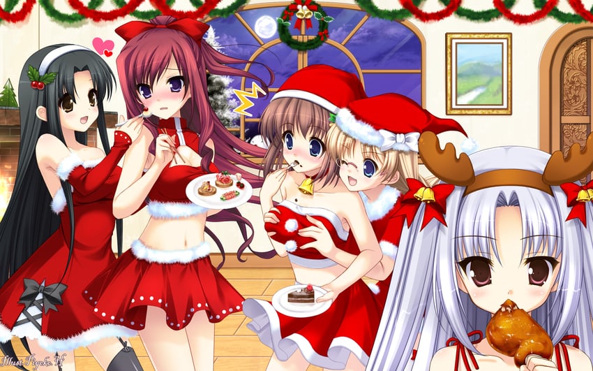 kusakabe misuzu, momono shiori, minase yuka, tachibana kukuri, and hirohara yukiko (11eyes) drawn by hatori_piyoko