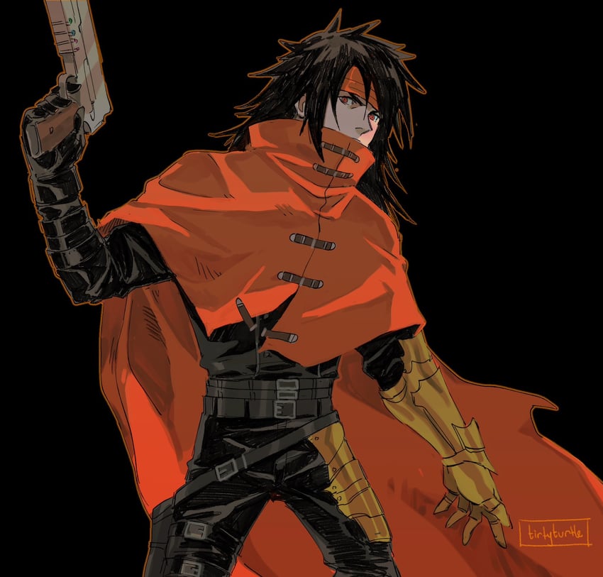 vincent valentine (final fantasy and 3 more) drawn by tirtyturtle
