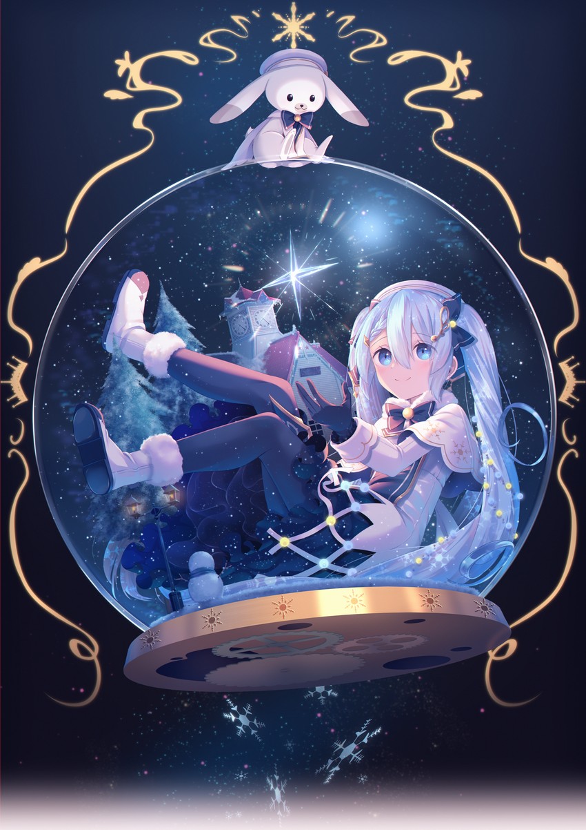 hatsune miku, yuki miku, and rabbit yukine (vocaloid) drawn by sakakidani