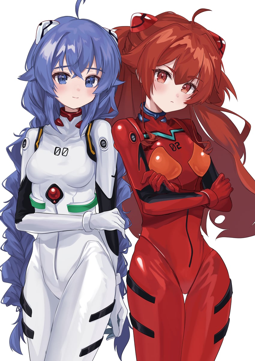 souryuu asuka langley, ayanami rei, roxy migurdia, and eris greyrat (neon genesis evangelion and 3 more) drawn by baba_kirika