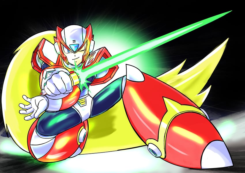 zero (mega man and 1 more) drawn by hirokku_00