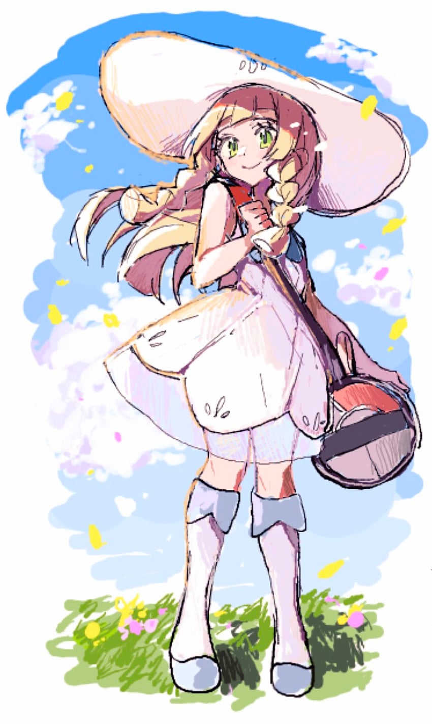 lillie (pokemon and 1 more) drawn by fukuzawa_(huku486)