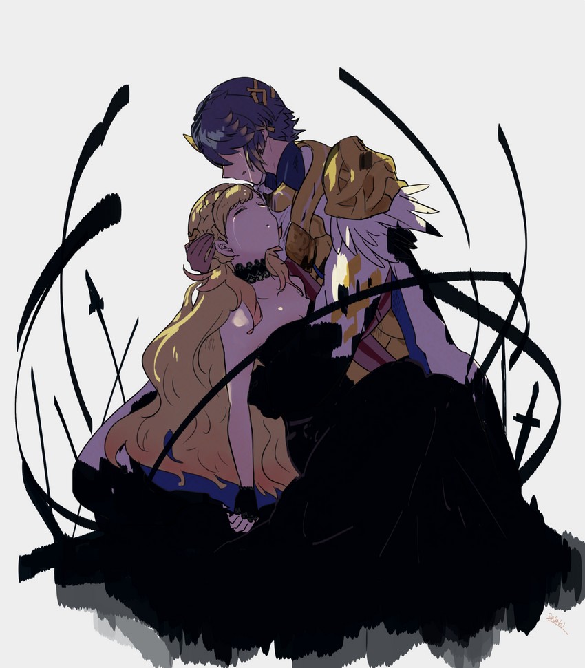 sharena and alfonse (fire emblem and 1 more) drawn by sasaki_(dkenpisss)