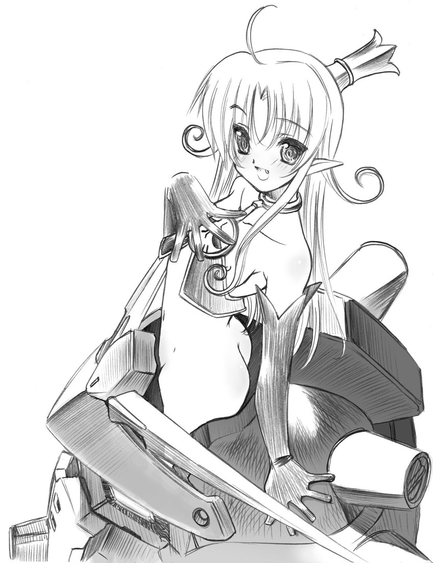 devil gundam and melissa seraphy (waga mama capriccio) drawn by senomoto_hisashi