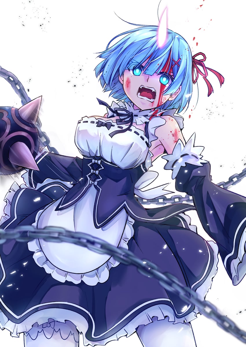 rem (re:zero kara hajimeru isekai seikatsu) drawn by totot-ss