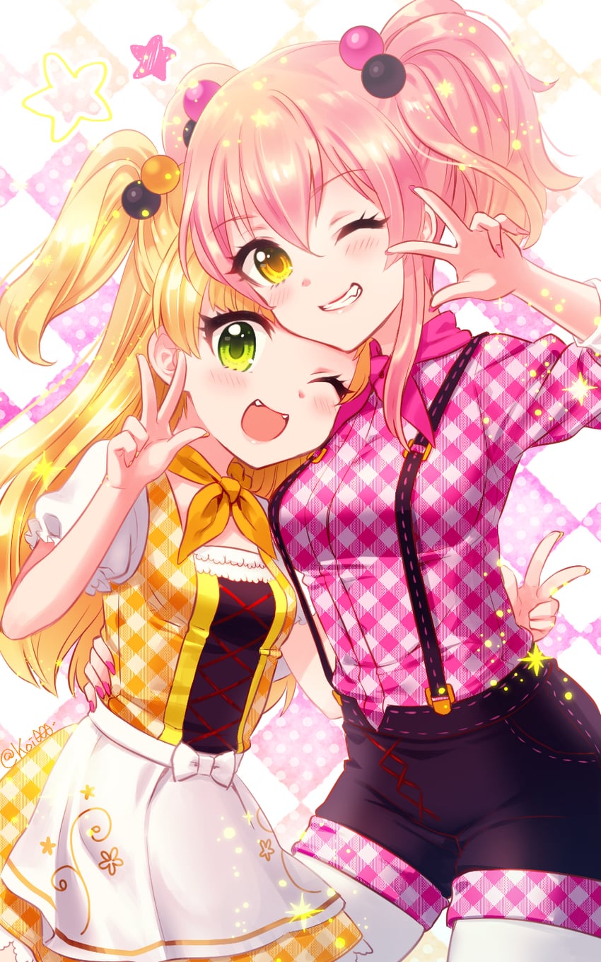 jougasaki mika and jougasaki rika (idolmaster and 1 more) drawn by nishiki_koi