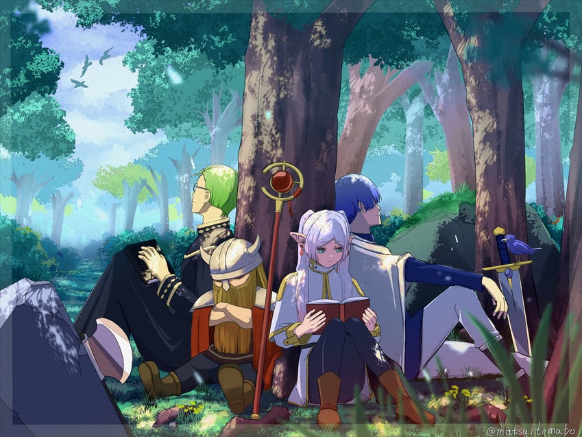 frieren, himmel, eisen, and heiter (sousou no frieren) drawn by matsuitomato