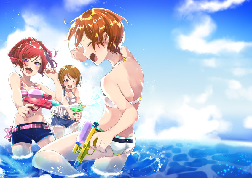 nishikino maki, hoshizora rin, and koizumi hanayo (love live! and 1 more) drawn by yuama