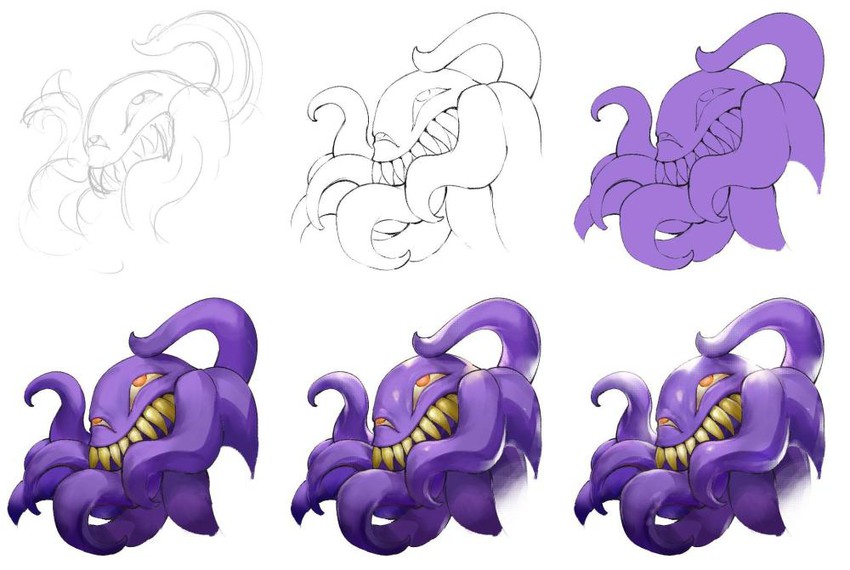ultros (final fantasy and 1 more) drawn by orushibu