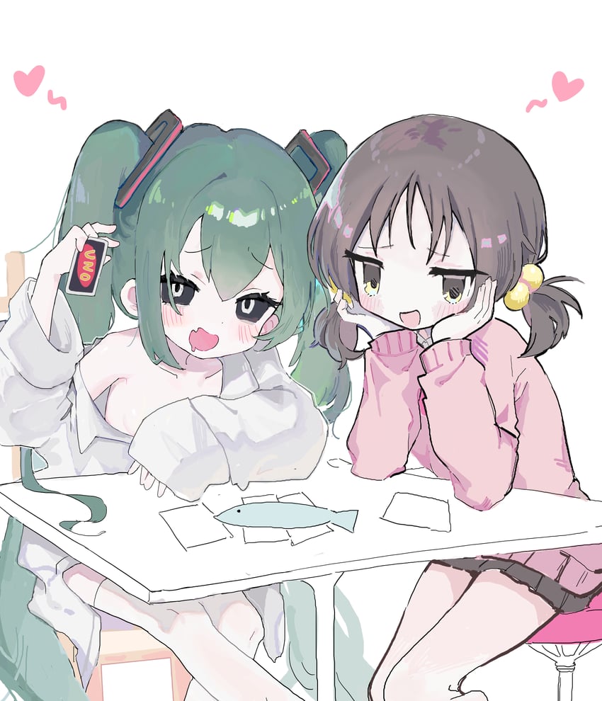 hatsune miku and kaai yuki (vocaloid and 2 more) drawn by naya_(naya0816)