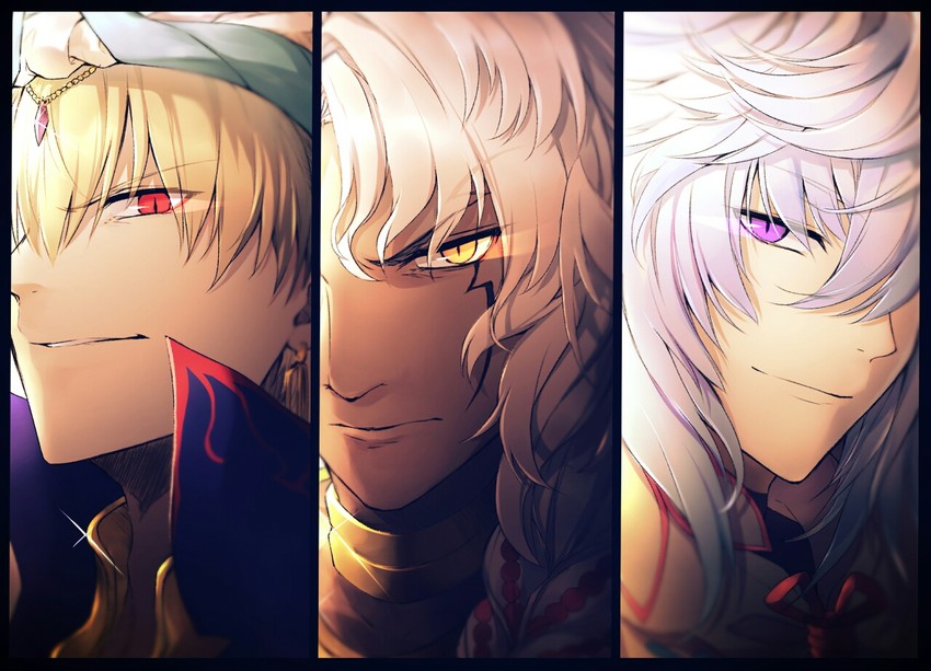 merlin, gilgamesh, solomon, and grand caster (fate and 1 more) drawn by yuririensu