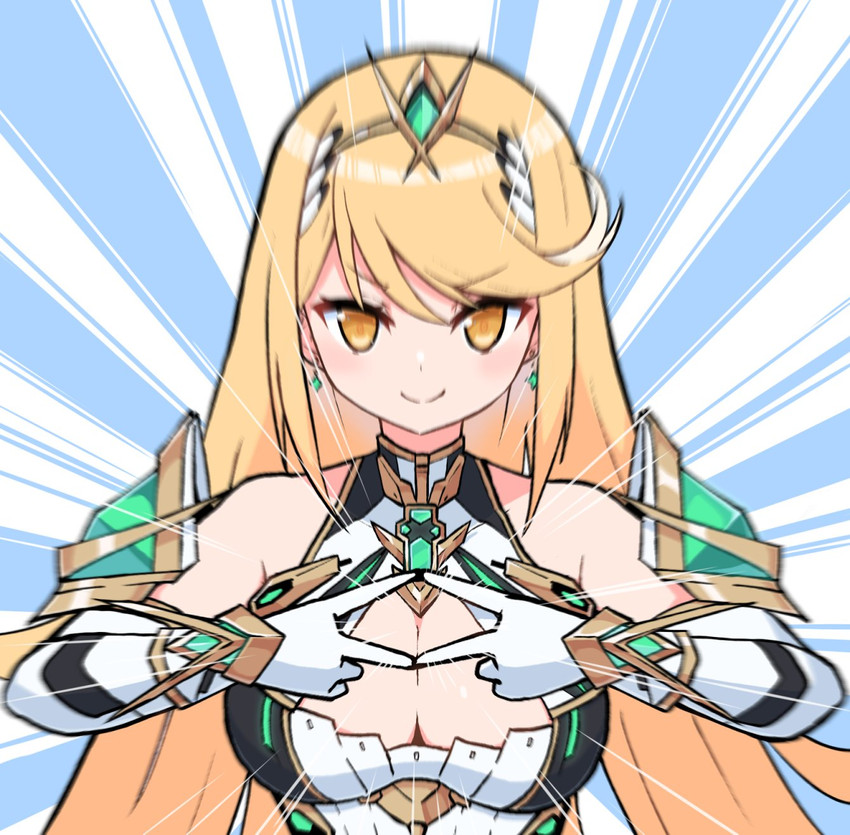 mythra (xenoblade chronicles and 1 more) drawn by paskmel