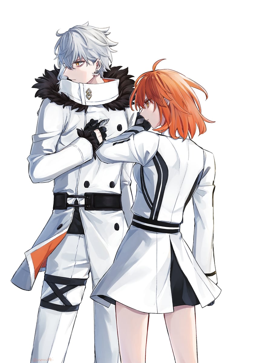 fujimaru ritsuka and kadoc zemlupus (fate and 1 more) drawn by nemu24i