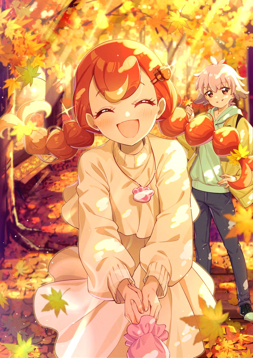 inukai komugi, inukai iroha, and toyama daifuku (precure and 1 more) drawn by rice_rabbit22