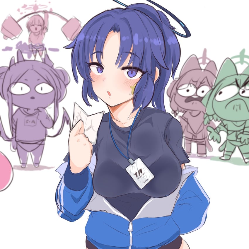 yuuka, hina, mika, momoi, and midori (blue archive) drawn by shiming_liangjing