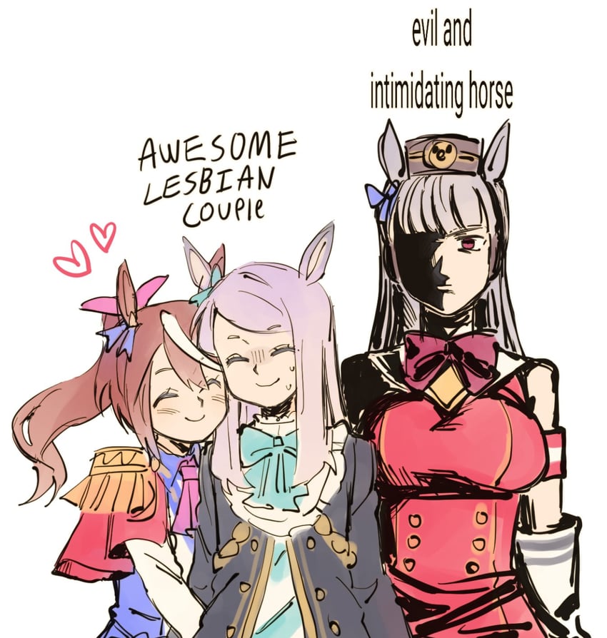 gold ship, mejiro mcqueen, and tokai teio (umamusume) drawn by malan