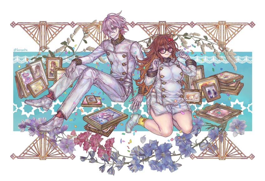 karna and jinako carigiri (fate and 2 more) drawn by kanyobu