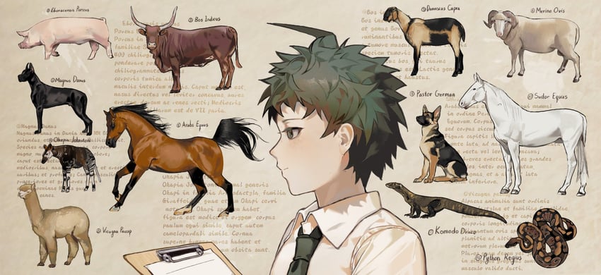 hinata hajime (danganronpa and 1 more) drawn by ku_(covin_tan)
