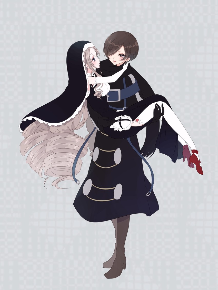 sister nana and weiss winterprison (mahou shoujo ikusei keikaku and 1 more) drawn by engawa_(osstbti)