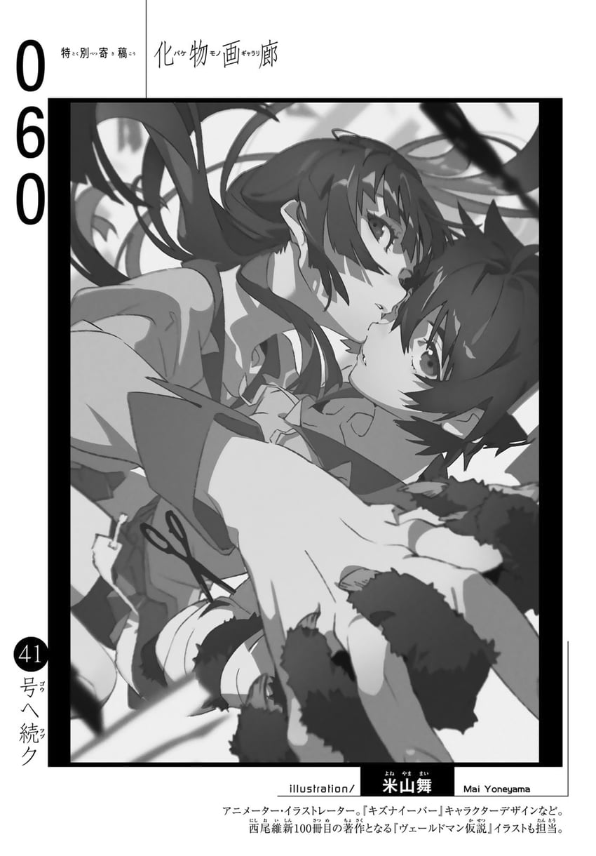 senjougahara hitagi and kanbaru suruga (monogatari and 1 more) drawn by yoneyama_mai