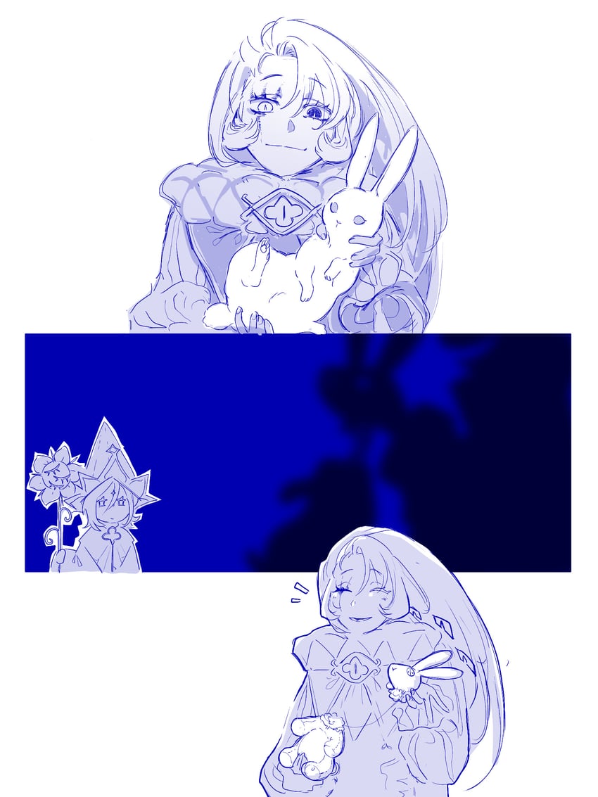 shadow milk cookie and pure vanilla cookie (cookie run and 1 more) drawn by sp00kymellon
