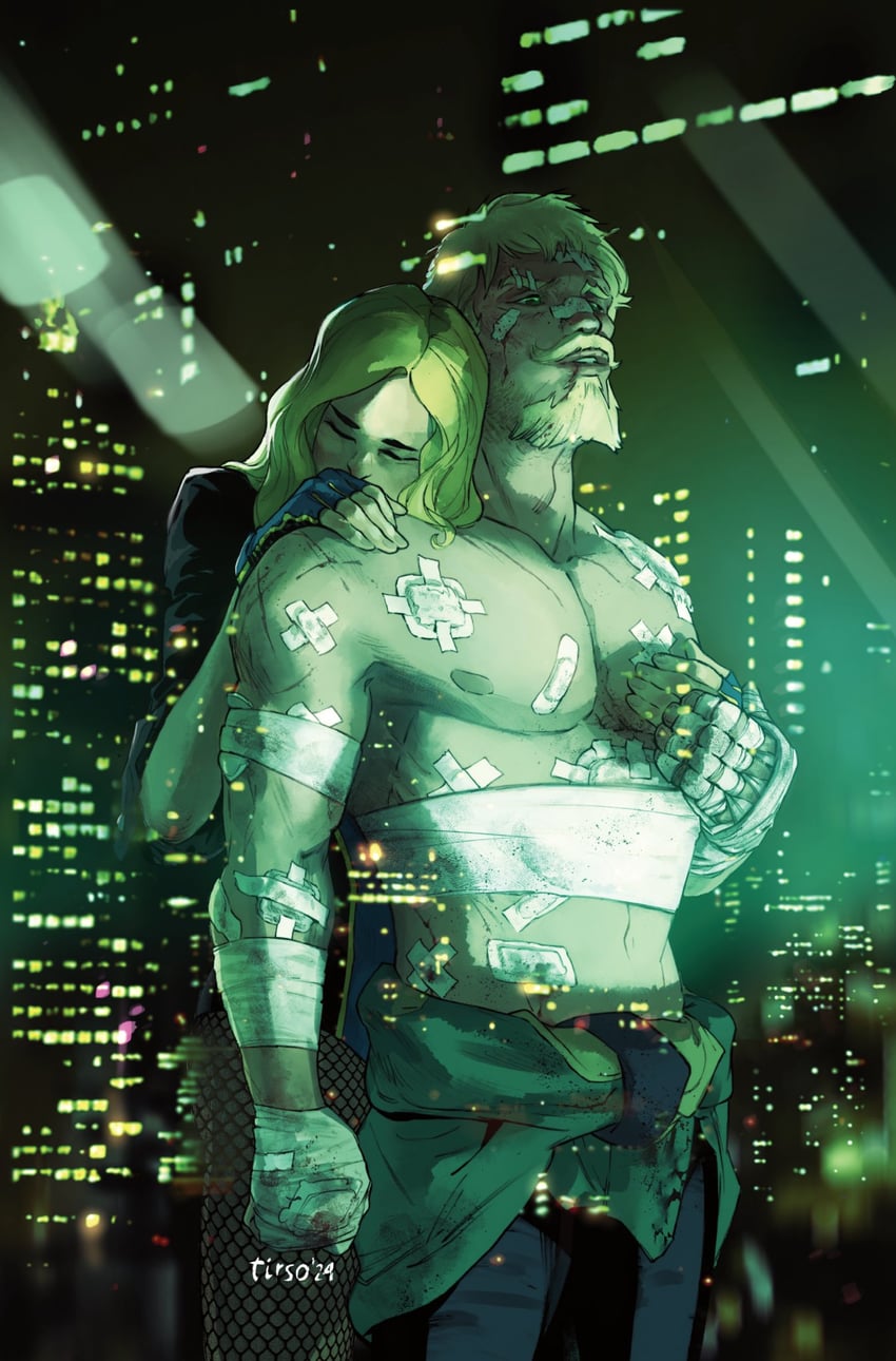 black canary, green arrow, and oliver queen (dc comics and 1 more) drawn by tirso_cons