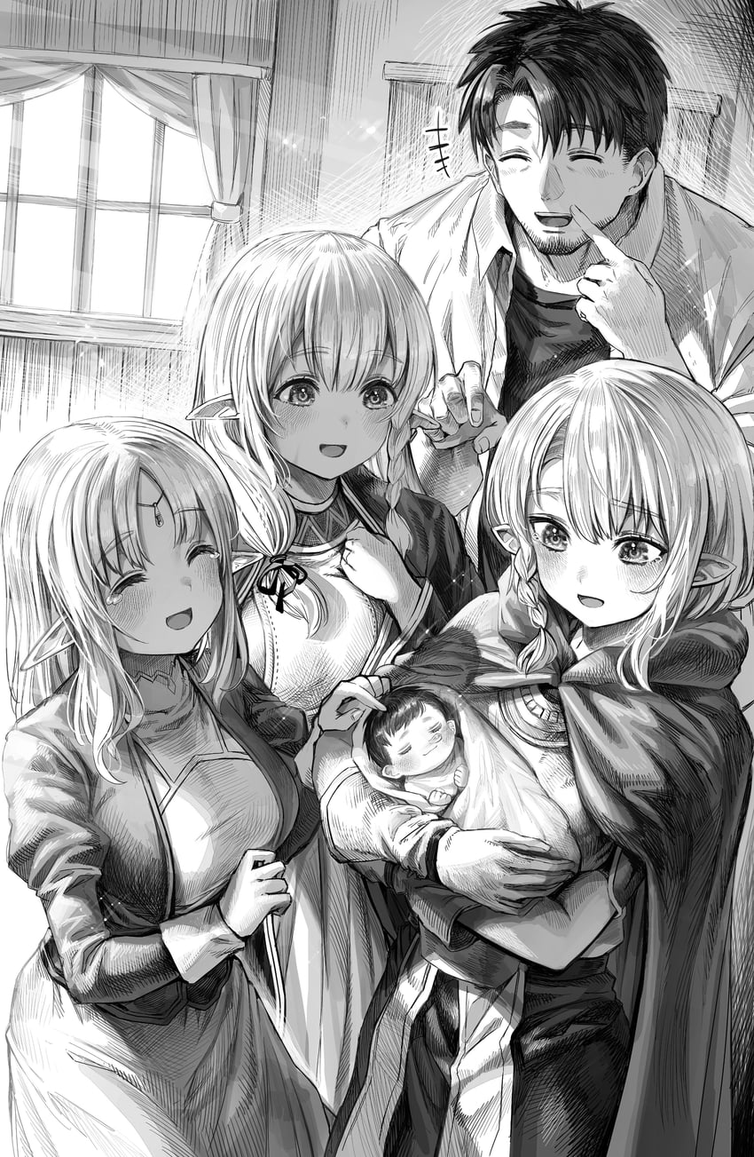 reszurre, kusuriuri-san, ydoria, and ladomia (boroboro no elf-san wo shiawase ni suru kusuri uri-san) drawn by gibagiba
