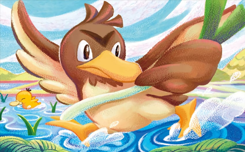 psyduck and farfetch'd (pokemon and 1 more) drawn by shibuzoh