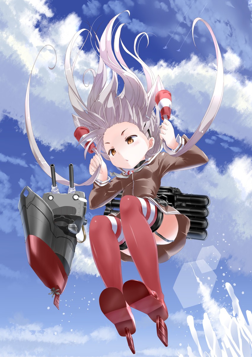 amatsukaze and rensouhou-kun (kantai collection) drawn by hoshi_umi